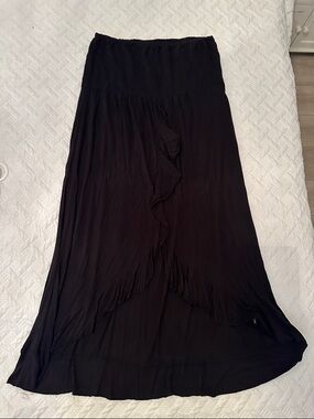 Women's Black 2 in 1 Maxi Dress/Skirt - Classic Flowing Design